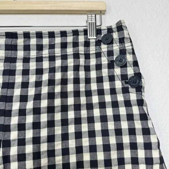 Ann Taylor Loft Shorts Size 14 Plaid Blue Sailor Preppy Summer Gingham Nautical - Picture 7 of 11